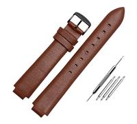 SPAYAGBVPM Bracciale in pelle vintage for bocca convessa da 10 mm adatto for Casio Sheen3034 Comoda catena for orologio in pelle di mucca fatta a mano adatta for le donne Fibbia ad ardiglione(Brown bl