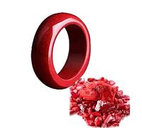 SPAYEIM Anello di cinabro FengShui, anello di cinabro Feng Shui per le donne degli uomini, anello di feng shui per ricchezza e protezione Amuleto di buona fortuna in denaro (6)