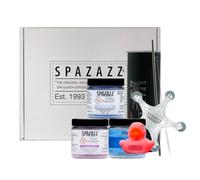 Spazazz Set regalo per aromaterapia spa con vasca idromassaggio, tre sali da bagno da 113,4 g per sonno, stress e lavanda Palmarosa con bicchiere, massaggiatore a 5 punti e anatra in gomma, regalo