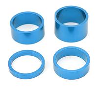 Spaziari della forcella anteriore in lega di alluminio in lega di alluminio in letatore per biciclette per la bici da da 5 mm 10mm 15 mm 20 mm di spessore 4pcs (Blu)