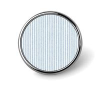Spaziato Lino Texture Azzurro Ticking Strisce Rotonda Spilla per Uomo Donna Moda Distintivo Collare Pin Vestito Giacca Zaino Accessori