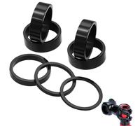 Spaziatori Serie Sterzo Bici, Distanziali per Manubrio in Lega di Alluminio, Distanziatori Anteriore Forcella Stelo 1 1/8", Distanziali Auricolari Accessori per Biciclette/MTB/BMX, 2/3/5/10 mm, 7 Pz.