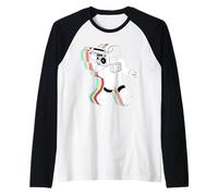 Spazio Astronauta Musica Radio Retro Vintage Divertente Discoteca Maglia con Maniche Raglan