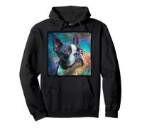 Spazio Boston Terrier Felpa con Cappuccio