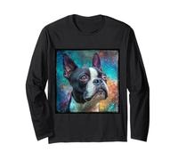 Spazio Boston Terrier Maglia a Manica