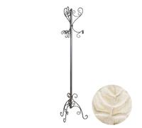 Spazio Casa Appendiabiti da Terra 3P in Ferro Battuto - Avorio anticato