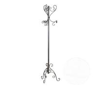 Spazio Casa Appendiabiti da Terra 3P in Ferro Battuto - Bianco oro