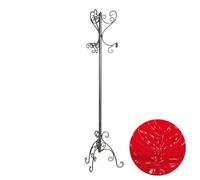 Spazio Casa Appendiabiti da Terra 3P in Ferro Battuto - Rosso