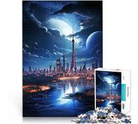 Spazio Città Futura Puzzle da 1000 pezzi per adulti Aiuta il cervello ad allenare i giocattoli che creano dipendenza per coltivare la pazienza Opera d'arte 38x26cm