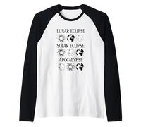 Spazio divertente dell'apocalisse dell'eclissi solare di eclissi lun Maglia con Maniche Raglan