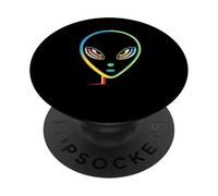 Spazio ET Alien Gazing Con Colorato Piercing Occhi Cosmici PopSockets PopGrip Adesivo