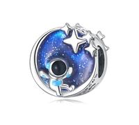 Spazio - Fascino Perline Cielo Stellato da Viaggio, Accessorio Braccialetto Fascino in Argento Sterling 925, Compatibile con Collana Braccialetto Pandora, Regalo per le Donne