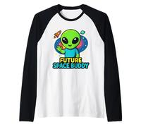 Spazio Futuro Amico Alieno Area 51 Maglia con Maniche Raglan