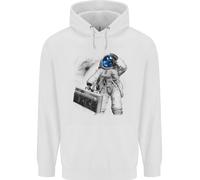Spazio Ghetto Blaster Astronauta Musica Bambini Felpa con Cappuccio