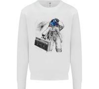 Spazio Ghetto Blaster Astronauta Musica Bambini Felpa Maglione