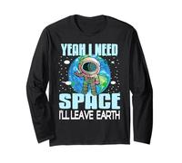 Spazio Mi Serve Lascio La Terra Battuta Spaziale Maglia a Manica