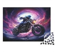 Spazio motociclista Puzzles 1000 Pezzi In Incastro Perfetto, Un Gioco Di Puzzle Per Enigma Per Lo Stress Relief, Ideale Per Per La Decompressione E La Decorazione Delle Pareti, Regalo Di Compleann