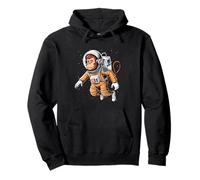 Spazio Vintage Viaggi Astronauta Scimmia Astronauta Astronauta Felpa con Cappuccio