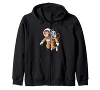 Spazio Vintage Viaggi Astronauta Scimmia Astronauta Astronauta Felpa con Cappuccio