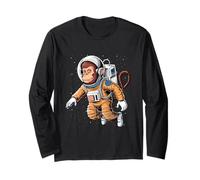 Spazio Vintage Viaggi Astronauta Scimmia Astronauta Astronauta Maglia a Manica