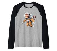 Spazio Vintage Viaggi Astronauta Scimmia Astronauta Astronauta Maglia con Maniche Raglan