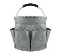 Spaziosa borsa a mano da picnic all'aperto con scomparti a sei lati e tasche multiple per trasportare in modo efficiente gli elementi essenziali per il giardinaggio (grigio scuro)