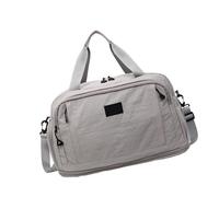 Spaziosa borsa a tracolla regolabile multi scomparto borsa da allenamento per gli appassionati di fitness viaggiatori borsa sportiva leggera, grigio, Bellezza di massa