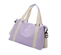 Spaziosa borsa da viaggio in tessuto Oxford resistente agli strappi per brevi viaggi con opzione di trasporto a tracolla portatile borsa da viaggio di grande capacità, Viola, Bellezza di massa