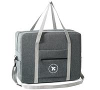 Spaziosa borsa da viaggio pieghevole con tracolla adatta per viaggi di lavoro e brevi viaggi, Grigio Grande Gy-l, Medium