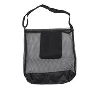 Spaziosa borsa per foraggiamento in rete, 43 x 26 cm, con comoda custodia per guide sul campo, oggetti personali e trasporto di raccolti freschi (colore nero)