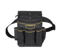 Spaziosa borsa portautensili professionale con 18 tasche per falegname, con 18 tasche, cuciture sicure e clip in metallo