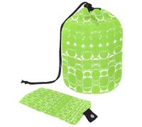 Spaziosa ed elegante borsa per il trucco impermeabile da donna, ideale per organizzare cosmetici e articoli da toeletta, geometrico circolare verde, Multicolore,