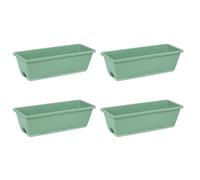 Spaziose e robuste scatole per piante da giardinaggio rettangolari 4 pezzi dispo