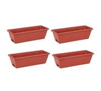 Spaziose e robuste scatole per piante da giardinaggio rettangolari 4 pezzi dispo