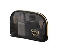 Spazioso Chiaro Cittadino Di Viaggio Cosmetico Impermeabile Meshes Borse Di Immagazzinaggio Portatile Quadrato Per Articoli Da Toeletta Mesh Make Up Bag, f, taglia unica