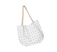 Spazioso Sacchetto Stampa Floreale Spalla Tela Leggera Con Cinturino Intrecciato A Consapevolezza Grandi Dimensioni Borsetta Spaziosa