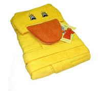 SpazioTessile Accappatoio Bimbo Bimba Spugna 100% Cotone Papera Rana Coniglio 1-2 3-4 5-6 anni (Papera, 3/4 Anni)