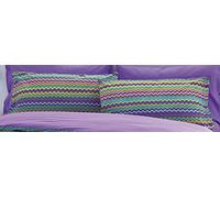 SpazioTessile Coppie Federe per Guanciali Bahia Lilla o Azzurro 100% Cotone (Lilla, 1 Federa 50x120)