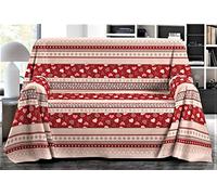 SpazioTessile Copritutto Arredatutto Telo arredo Copridivano Copriletto Corvara Letto Divano 100% Puro Cotone Misure Maxi (180x300)