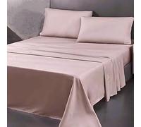 SpazioTessile - Lenzuola Matrimoniali Invernali 100% Caldo Cotone, Completo Lenzuola di Flanella Lenzuolo Sopra 240x295, Lenzuolo Sotto con Elastico 170x195 H25, 2 Federe 50x80 (Rosa)