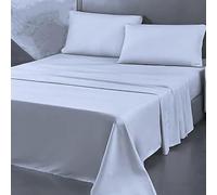 SpazioTessile - Lenzuola Matrimoniali Invernali 100% Caldo Cotone, Completo Lenzuola di Flanella Lenzuolo Sopra 240x295, Lenzuolo Sotto con Elastico 160x190 H25, 2 Federe 50x80 (Bianco)