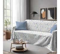 SpazioTessile Maxi Telo Arredo Copritutto Copridivano Grandi Dimensioni Primavera Azzurro o Rosa Letto Divano (Azzurro, 280x300)