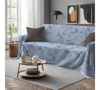 SpazioTessile Maxi Telo Arredo Copritutto Copridivano Grandi Dimensioni Soffione Beige Verde o Azzurro Letto Divano (Azzurro, 400x300)
