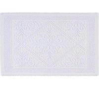 SpazioTessile Tappeto Sardo Natural Passatoia Sotto Vaso Salotto Bagno Camera 100% Cotone (Bianco, 40x60)
