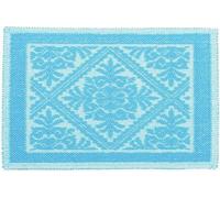 SpazioTessile Tappeto Sardo Stuoia Passatoia 100% Cotone Made In Italy ch 100% Cotone Jaquard (Azzurro, 40x60)