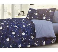SpazioTessile Trapunta Caldo Piumone Invernale Microfibra Luna Stelle Made in Italy 3 Mis. 06P (Piazza e Mezza)