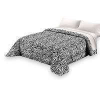 SpazioTessile - Trapunta Invernale Matrimoniale Made in Italy da 300gr/m², Piumone Caldo per i Mesi Freddi 260x260 Fantasie Maculato e Zebrato, Tessuto Anallergico in Microfibra (Zebrato)