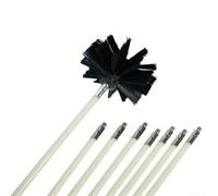 Spazzacamino flessibile, spazzola per pulizia pareti interne, 8 aste flessibili e kit di spazzole per la pulizia delle stufe