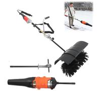Spazzaneve 2 in 1 soffiatore e spazzaneve con testa di 55 cm, spazzatrice manuale con ventilatore e tracolla, pala da neve professionale ad alta potenza per foglie, neve