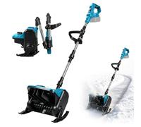 Spazzaneve a batteria con trasmissione a cinghia rinforzata per Makita 18 V | Pala da neve elettrica da 900 W, con telaio rialzato, 25 cm, distanza di lancio 8 m, per terreni difficili